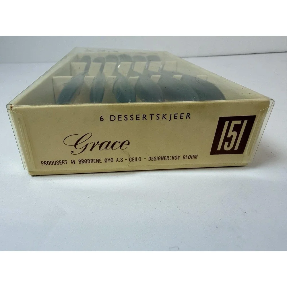 Roy Blohm Brodrene Oyo Norway Grace Mid‎ Century Stainless Flatware Spoons